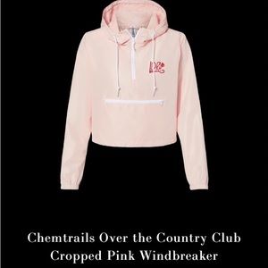 Lana Del Rey Chemtrails Over the Country Club Pink Cropped Windbreaker Jacket